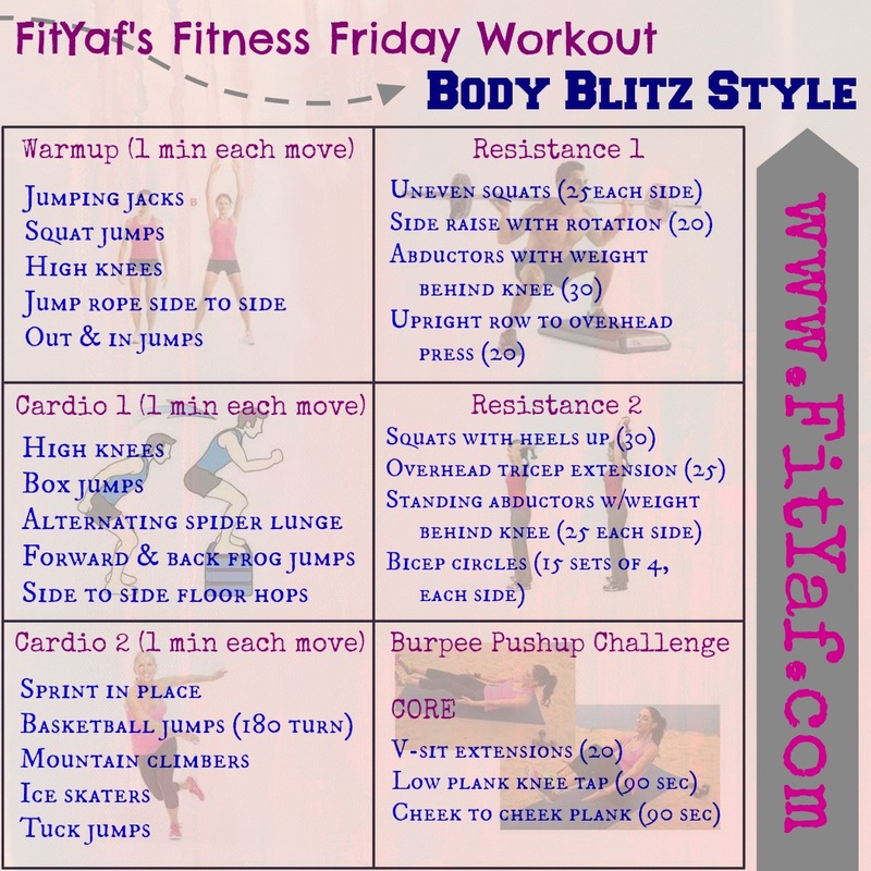 FitYaf's Fitness Friday Low Impact HIIT Workout